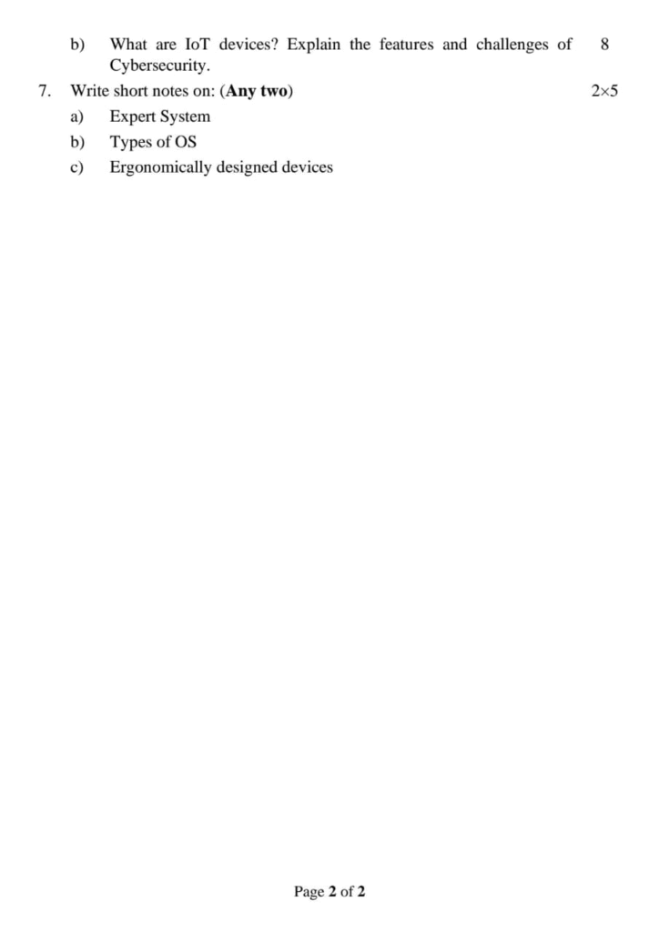 PU BCA 1st Sem Computer Fundamental & Application Question paper