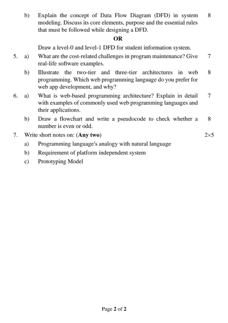 PU BCA 1st Sem Programming Logic and Technique Question paper - Mero Enotes
