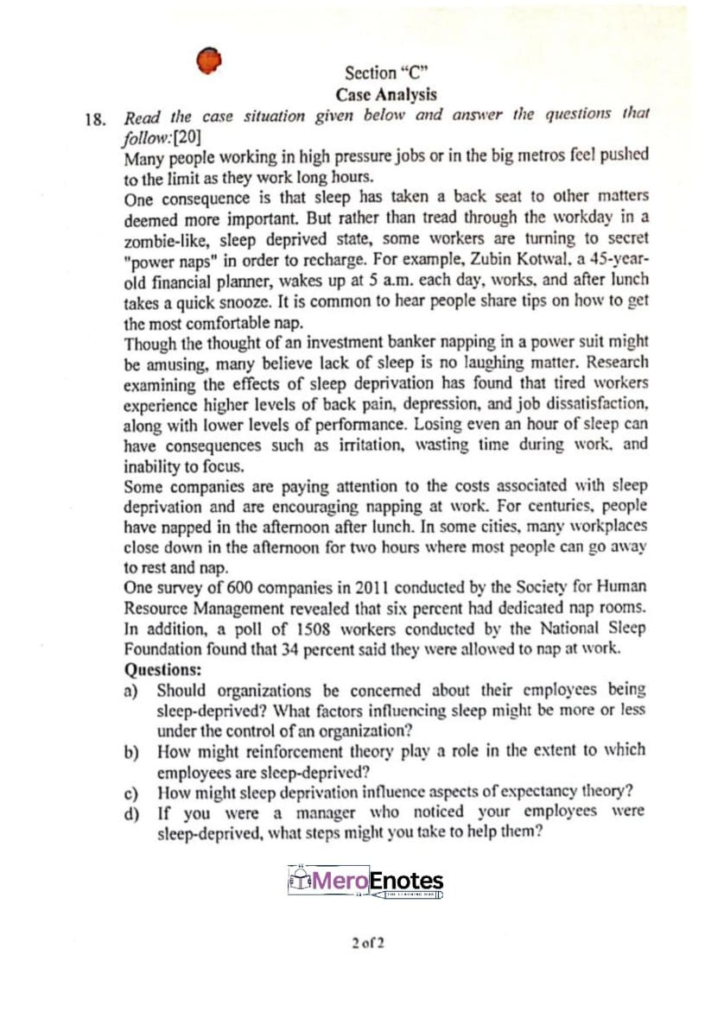 PU BBA BBA-IT BBA-BI BCIS BHCM Fundamentals of Organizational Behaviour Question Paper