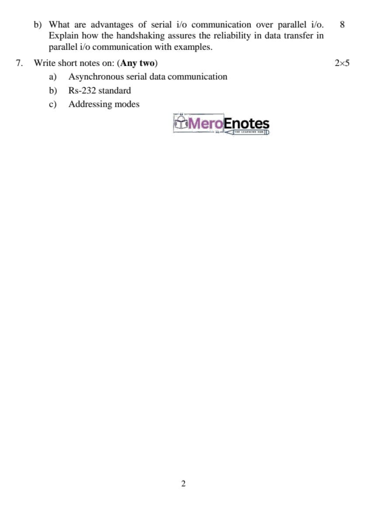 Pokhara University BE Computer Microprocessor Question paper 3rd Semester