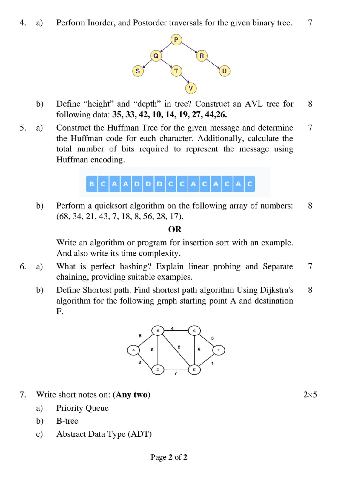 Pokhara University PU BCA DSA Question Paper 3rd Semester - Mero Enotes
