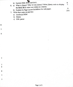 Pokhara University PU BCA Web Technologies I Question Paper 3rd ...