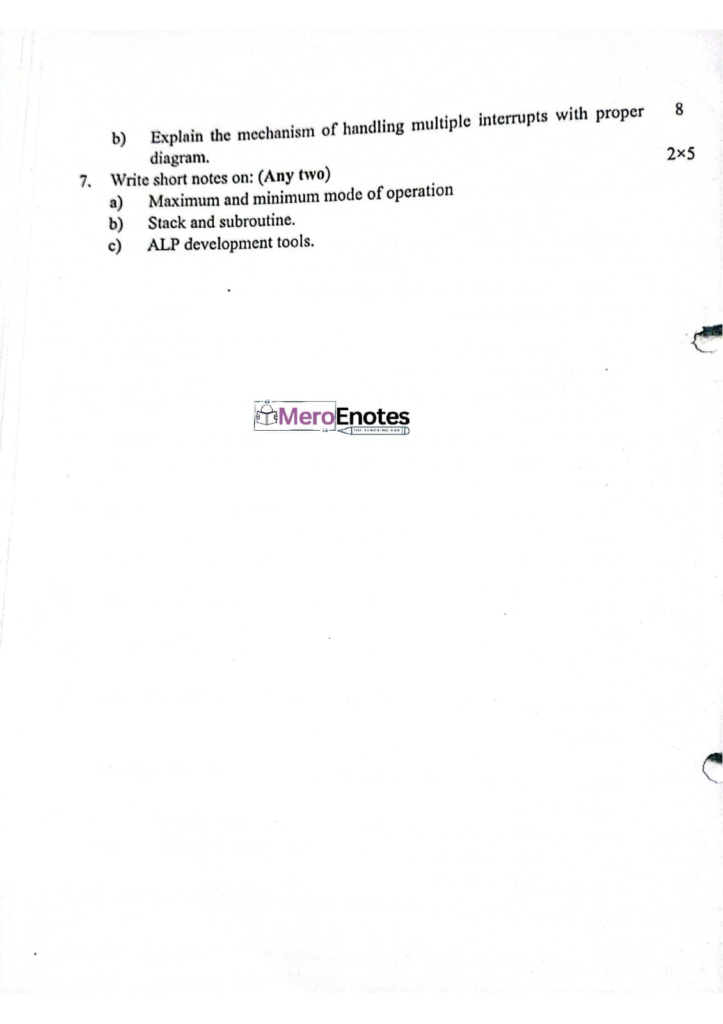Pokhara University BE Computer Microprocessor Question paper 3rd Semester