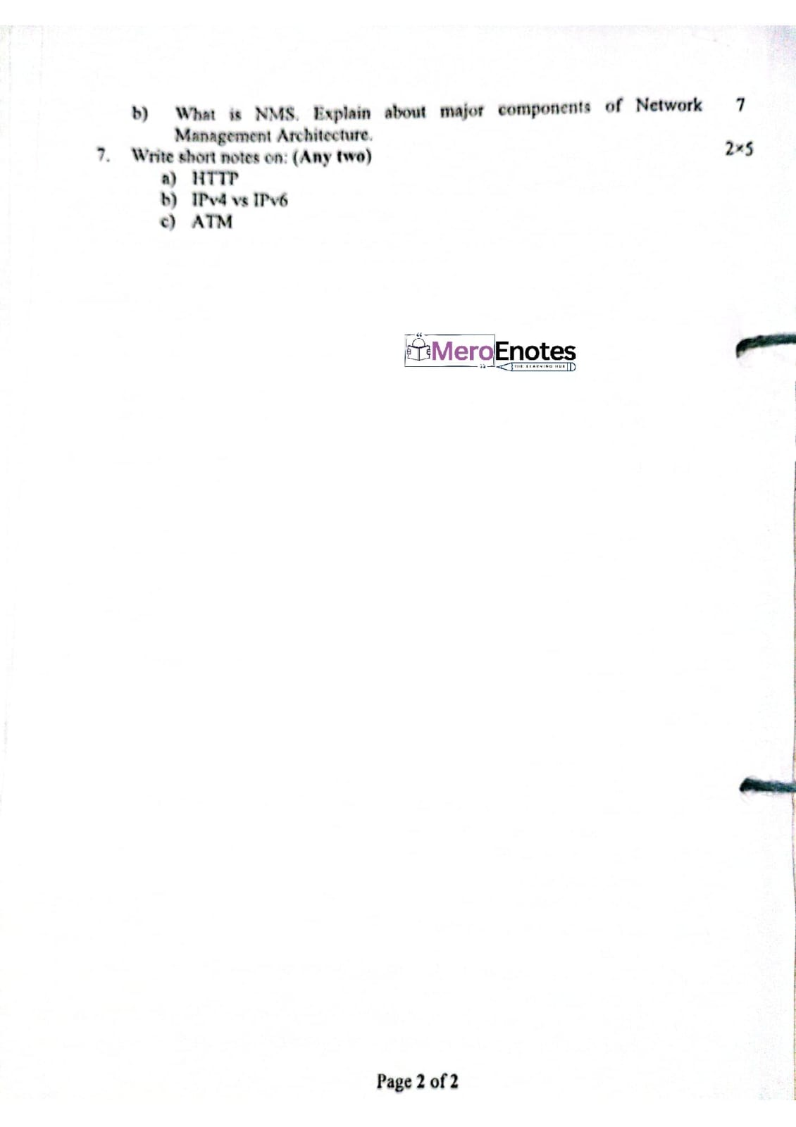 PU BE Computer Computer Networks Question paper 6th Semester - Mero Enotes
