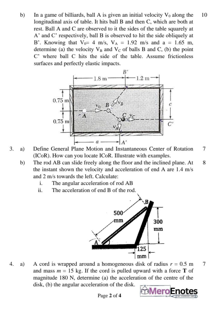 PU BE Civil Applied Mechanics II Question paper 3rd Semester