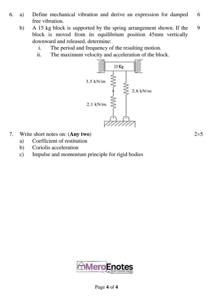PU BE Civil Applied Mechanics II Question paper 3rd Semester