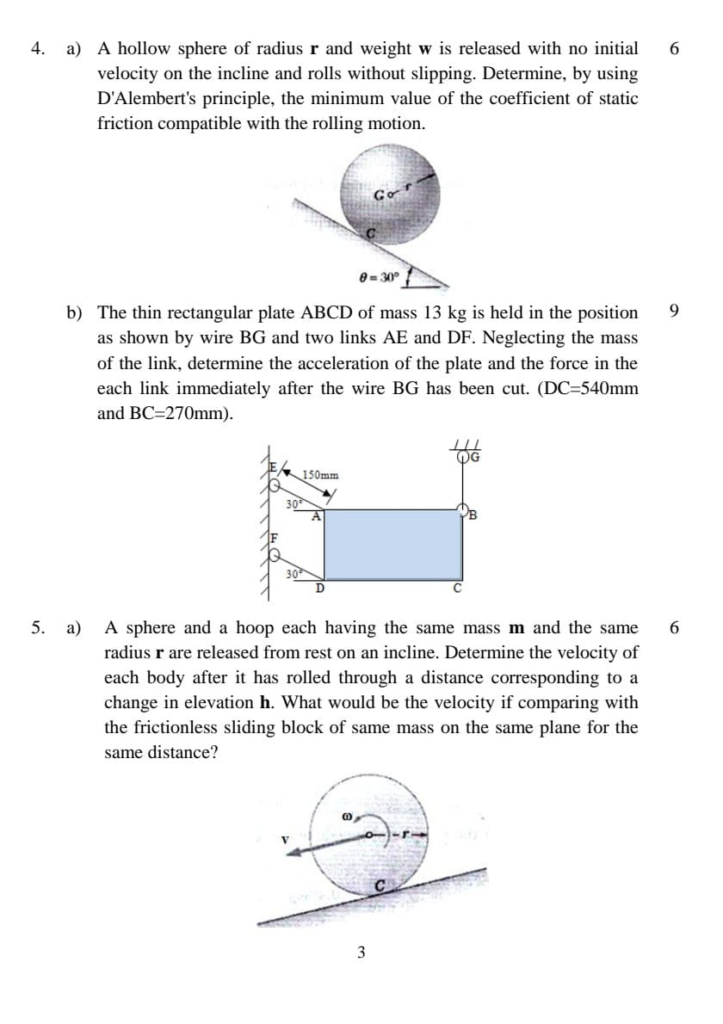 PU BE Civil Applied Mechanics II Question paper 3rd Semester