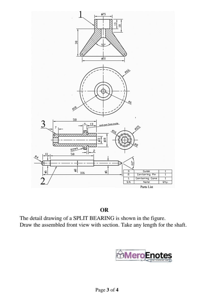 Pokhara University PU BE Civil Engineering Drawing Question Paper 1st Semester