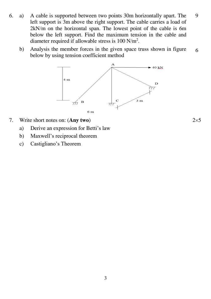 PU BE Civil Structural Analysis I Question paper 4th Semester - Mero Enotes