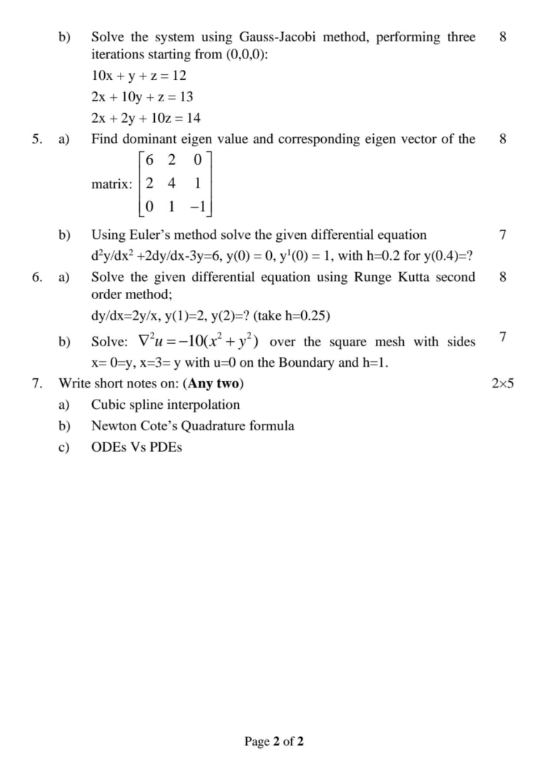 Bca Math Question Paper Pokhara University PU BCA Numerical Methods Question Paper - Mero Enotes