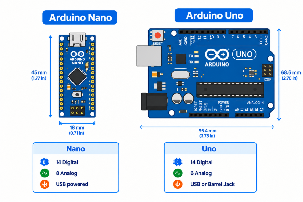 Arduino Nano vs Arduino Uno
