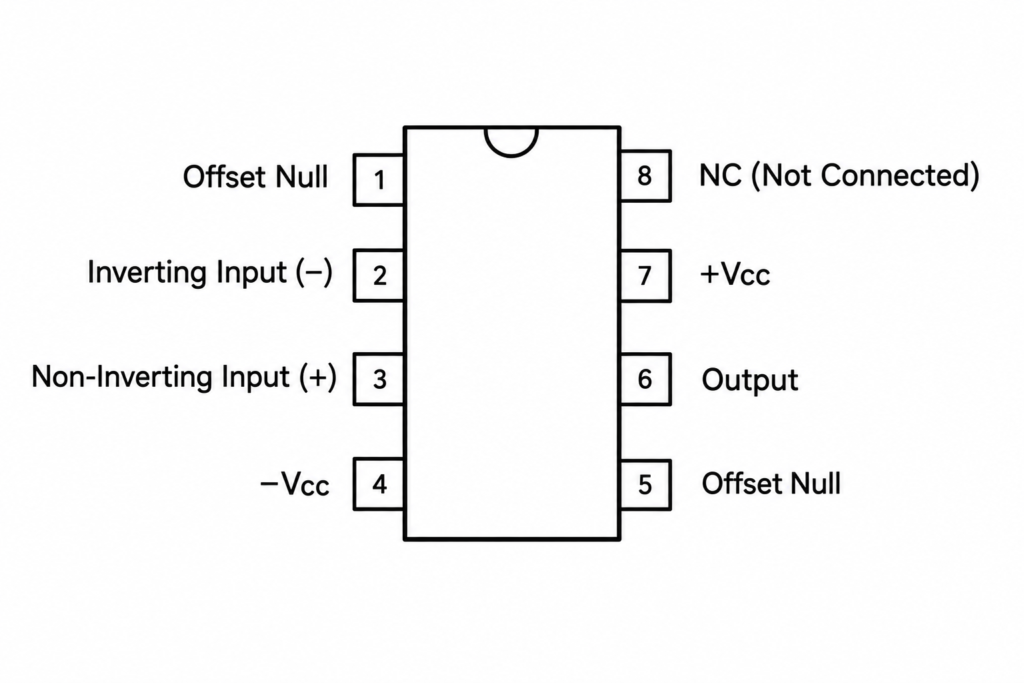 pin diagram of the IC 741