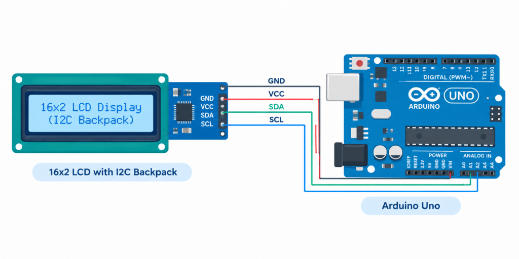 Using an I2C module to simplify wiring