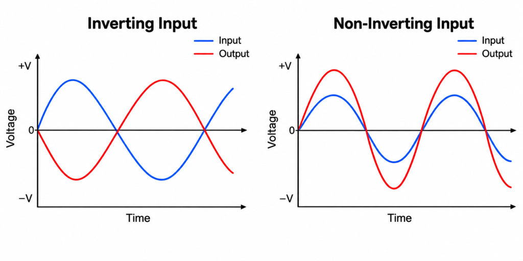polarity convention of an op-amp